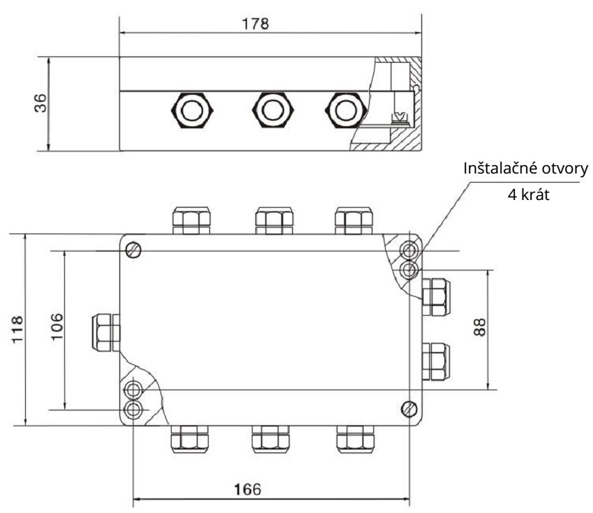 Junction box JB05A - rozmer